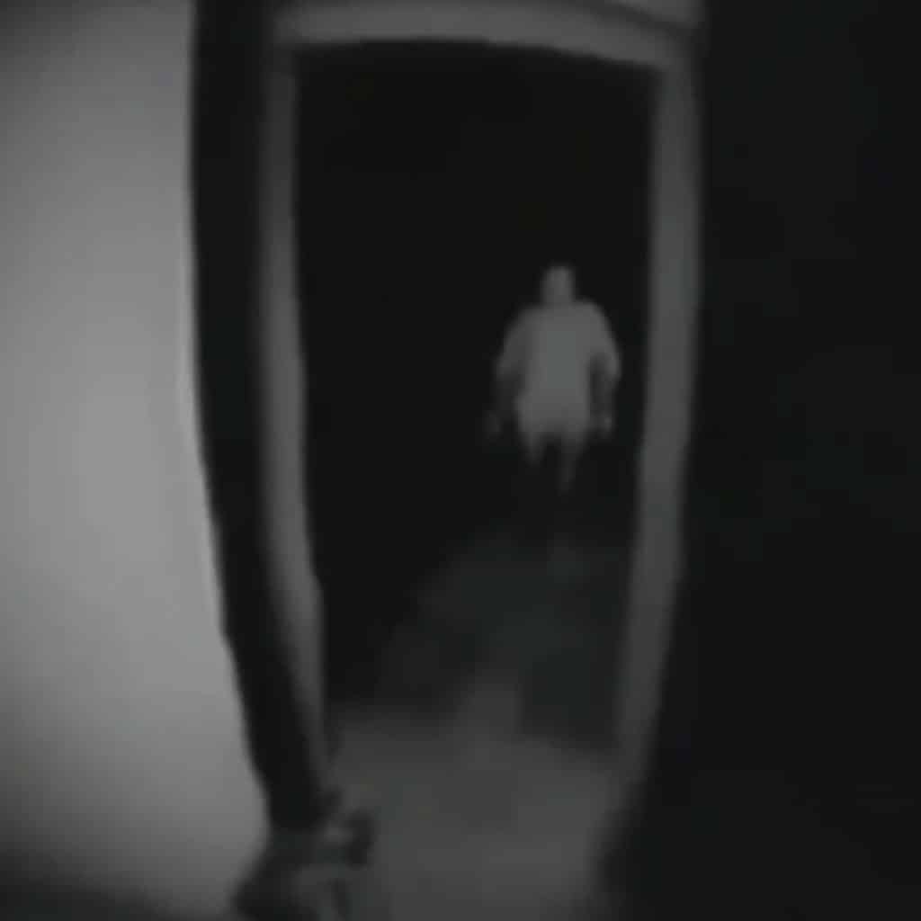 Eerie figure appearing in house