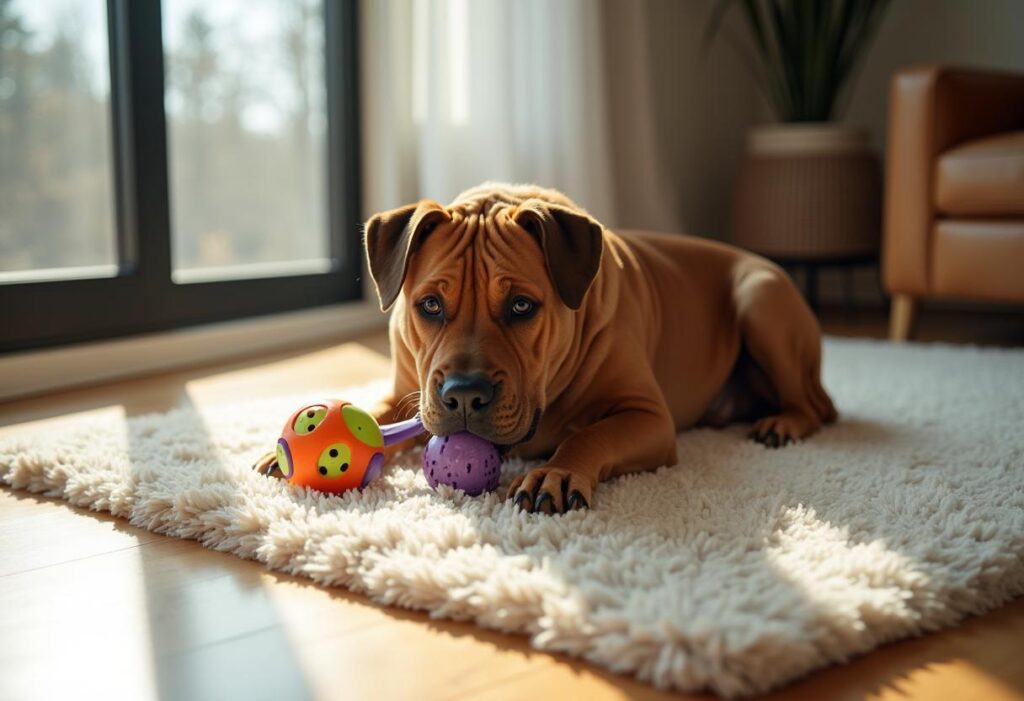 dog swallows toy